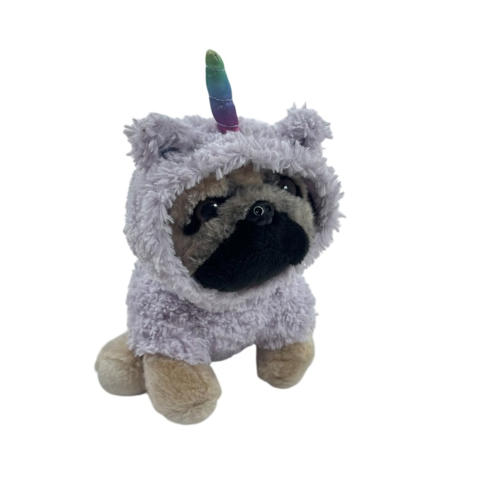 GUND CLAIRE'S OFFICIAL DOUG THE PUG‎ PUPPY DOG UNICORN SOFT PLUSH TOY 29CM